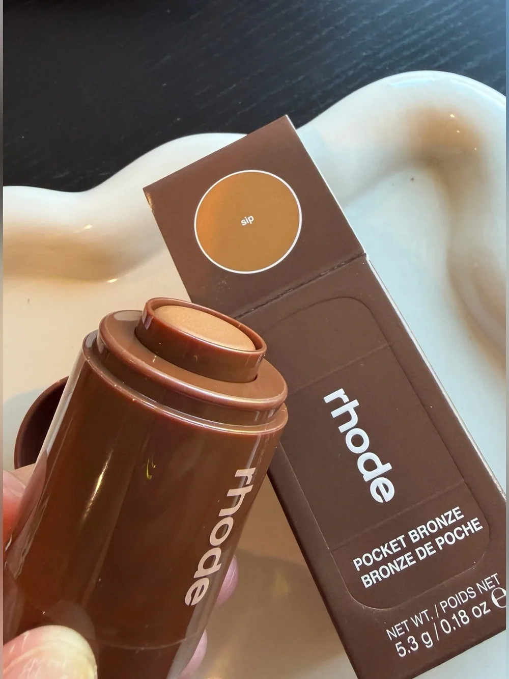 NIB rhode Pocket Bronze Long-Wearing Cream Bronzer in SIP